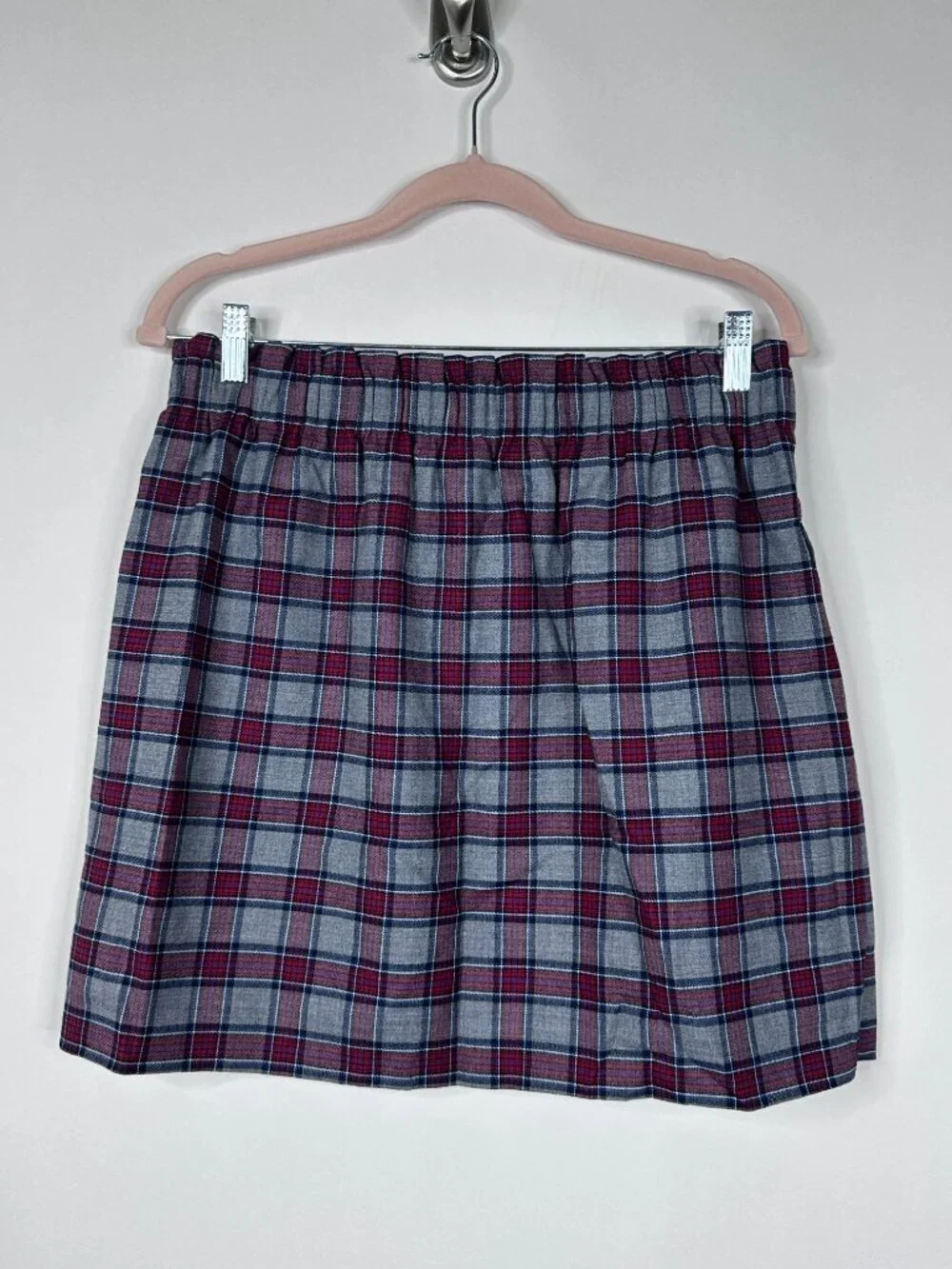 2/$30 J. Crew Wool Sidewalk Skirt in Plaid Heather Gray 10 #A1963